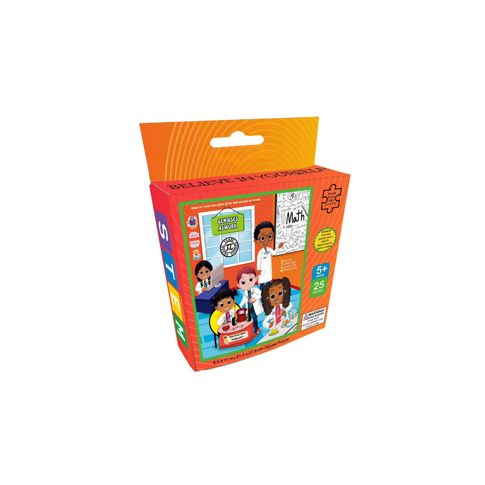 Team Genius Squad STEM Puzzle 4-Pack – Learn, Build, and Be a Certified Genius!