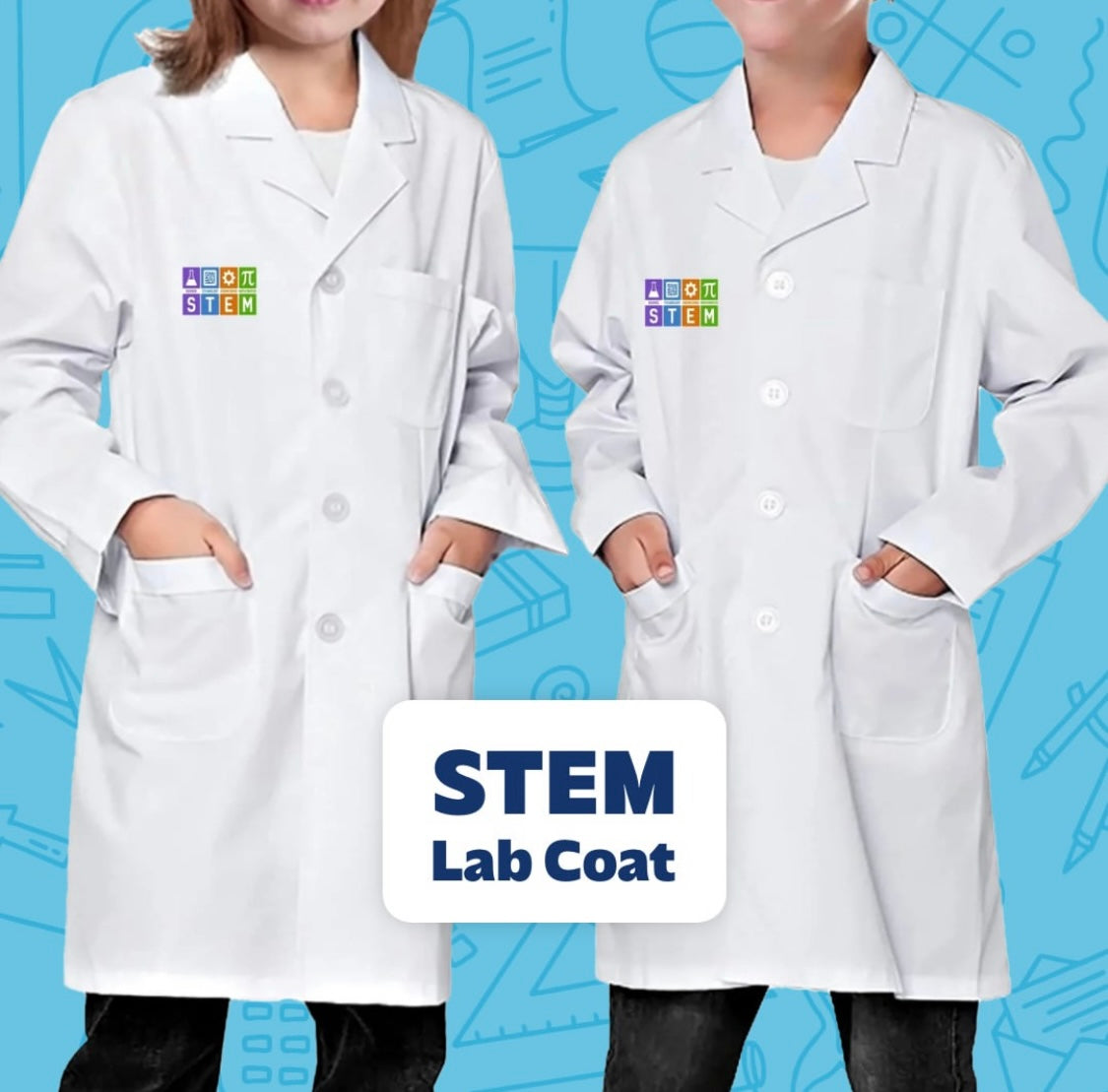Genius Bundle – STEM-STEAM Lab Coat, Glasses, GENIUS T-Shirt, DIY Lamp Experiment!