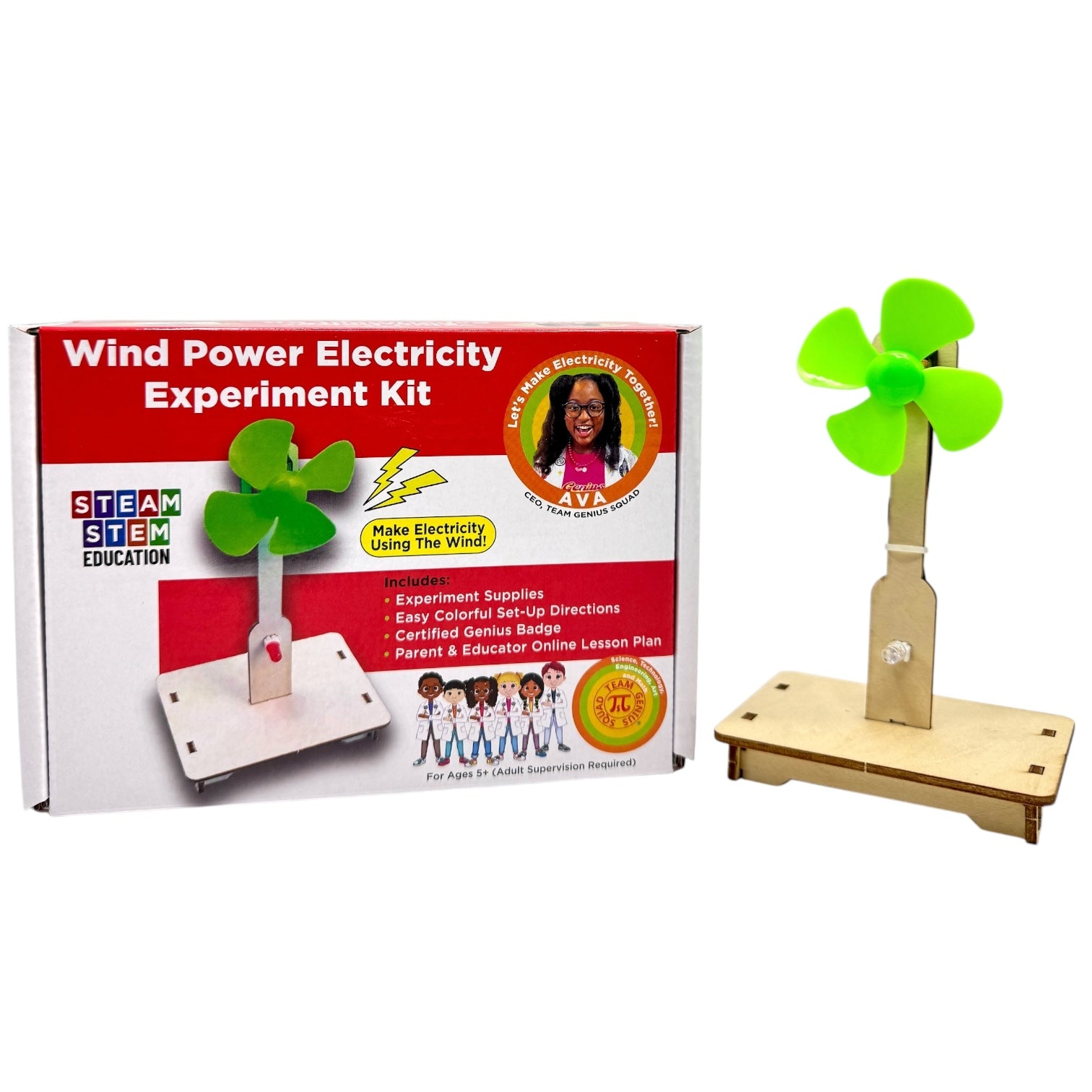 Wind Power Electricity - STEM Experiment Kit – Make Electricity With The Wind and Be a Certified Genius!