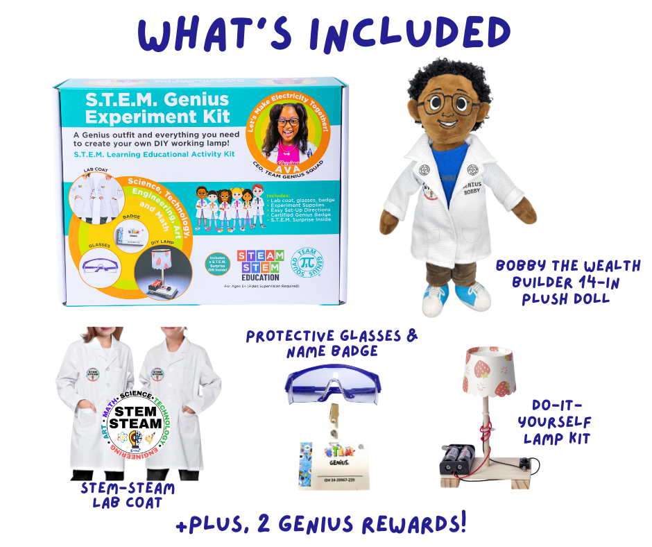 PREORDER- Black Boy PLUSH DOLL STEM-STEAM BUNDLE-MARCH 2026 DELIVERY