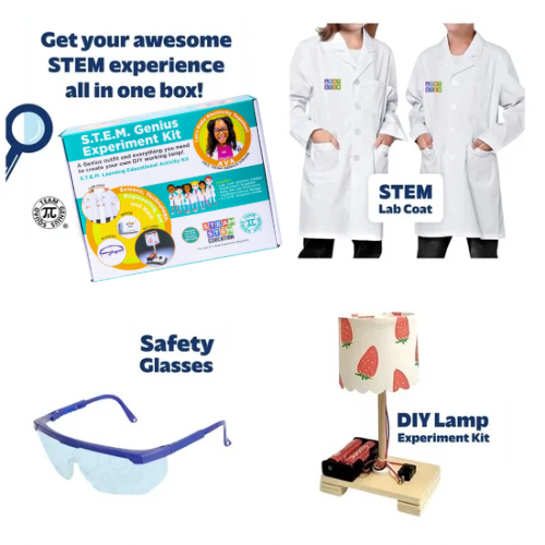 Genius STEM-STEAM Bundle – Lab Coat Wear and DIY Lamp Experiment!