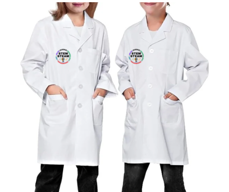 Youth STEM-STEAM Lab Coat with Safety Glasses