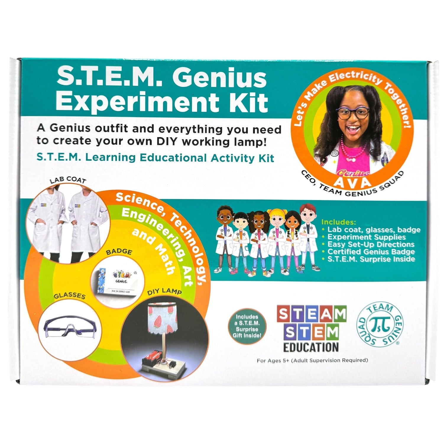 Genius STEM-STEAM Bundle – Lab Coat Wear and DIY Lamp Experiment!