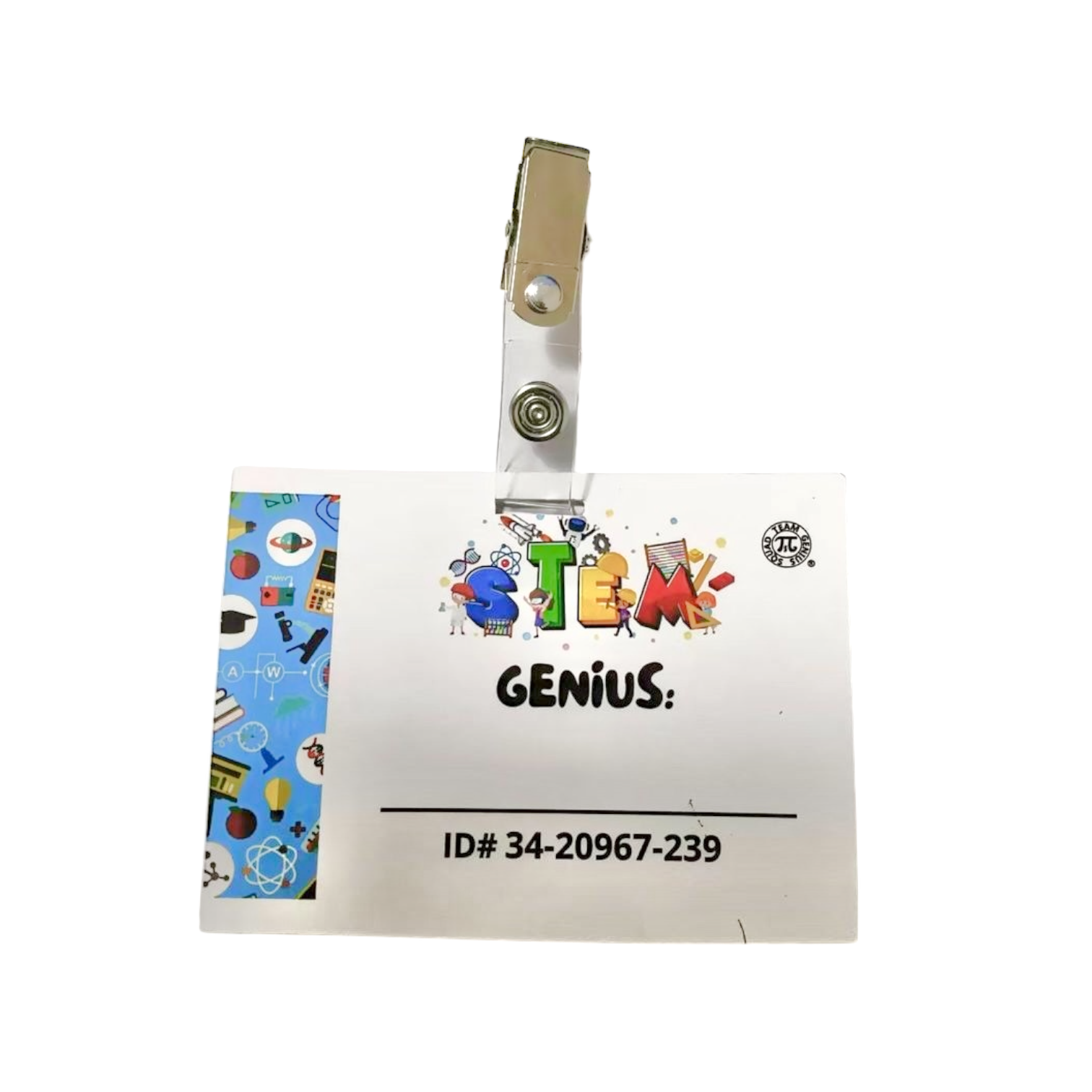 Deluxe STEM-STEAM Genius Lab Coat with Safety Glasses, Name Badge, Iron-on science patches