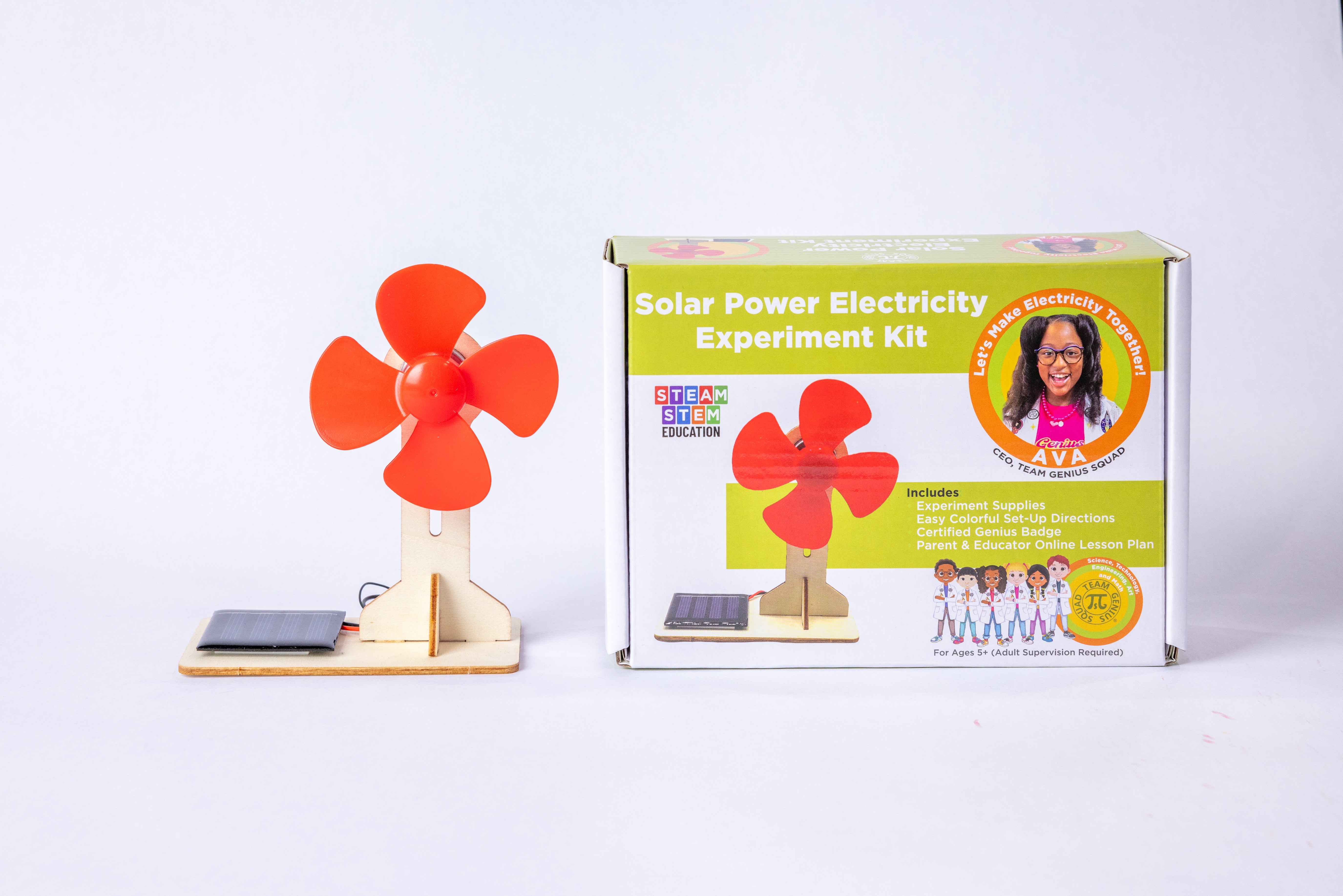 Wide Fan Solar Power Electricity-STEM Electricity STEM Experiment Kit – Learn, Build, and Be a Certified Genius!