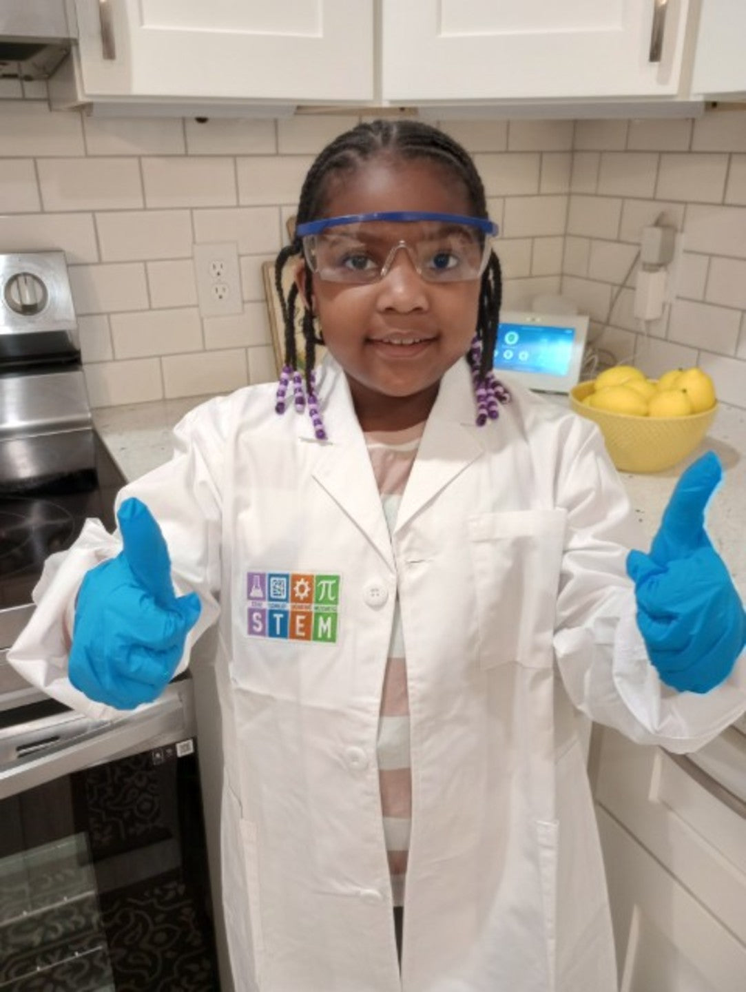 Youth STEM Lab Coat with Safety Glasses