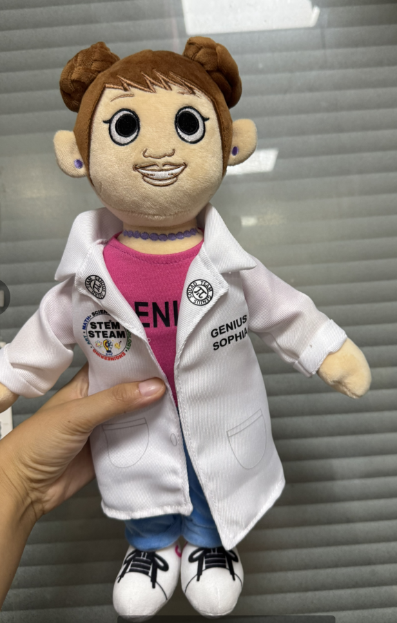 PREORDER-Girl STEM-STEAM Doll-MARCH 2026 DELIVERY- Genius STEM-STEAM Bundle – Lab Coat Wear and DIY Lamp Experiment! (Copy)
