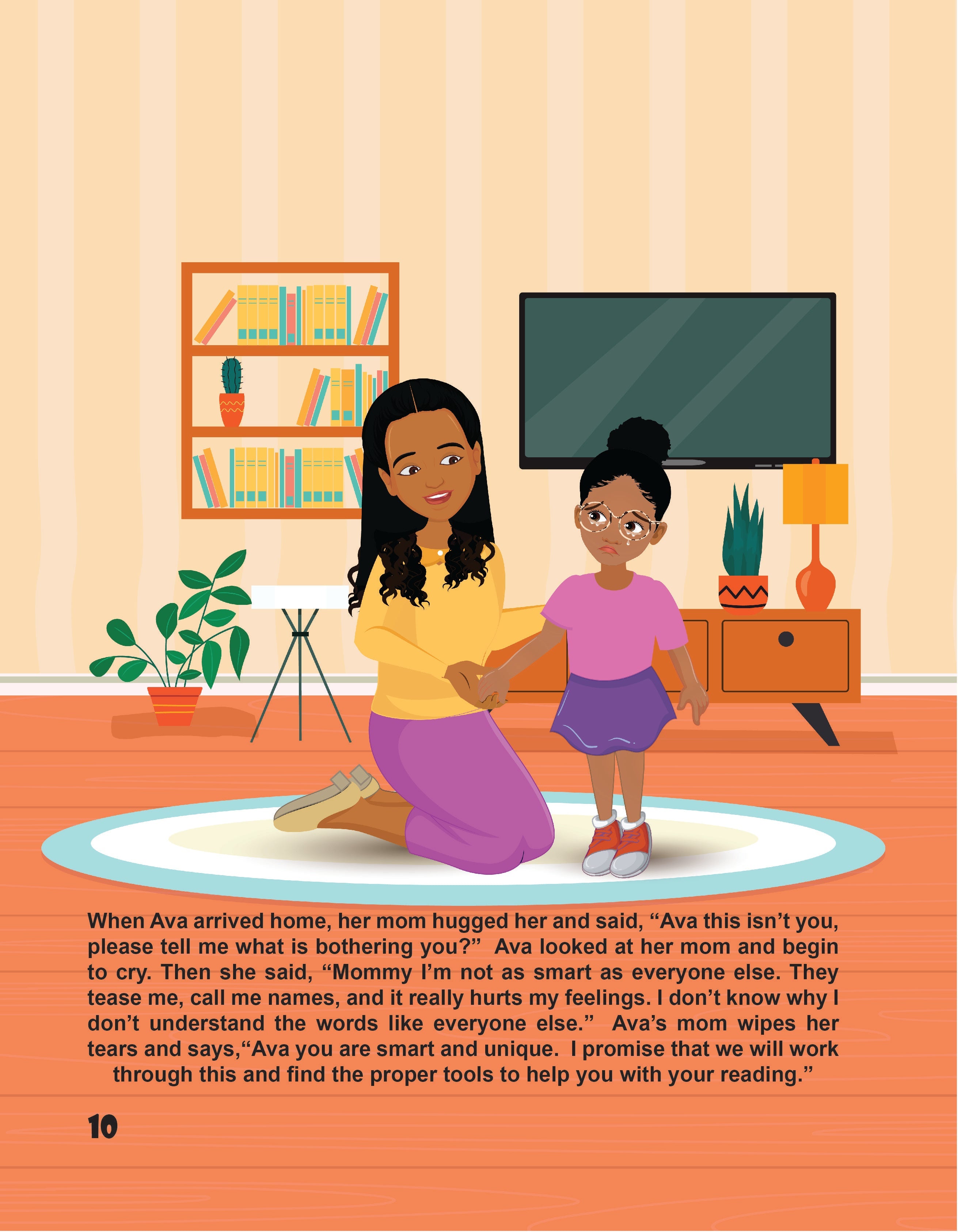 12-Year-Old Ava’s Journey: Overcoming Dyslexia and Academic Challenges - STEM Illustrated Hardcover Book for Kids