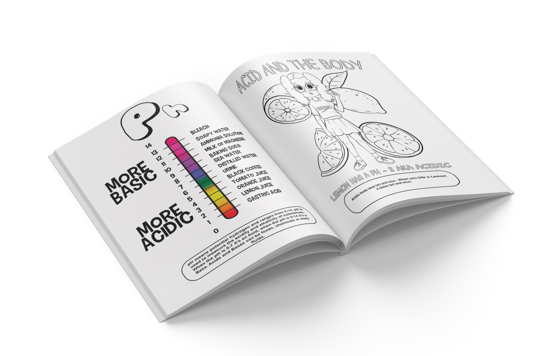 Ava’s Acid-Base STEM Experiment Fun - Coloring Book