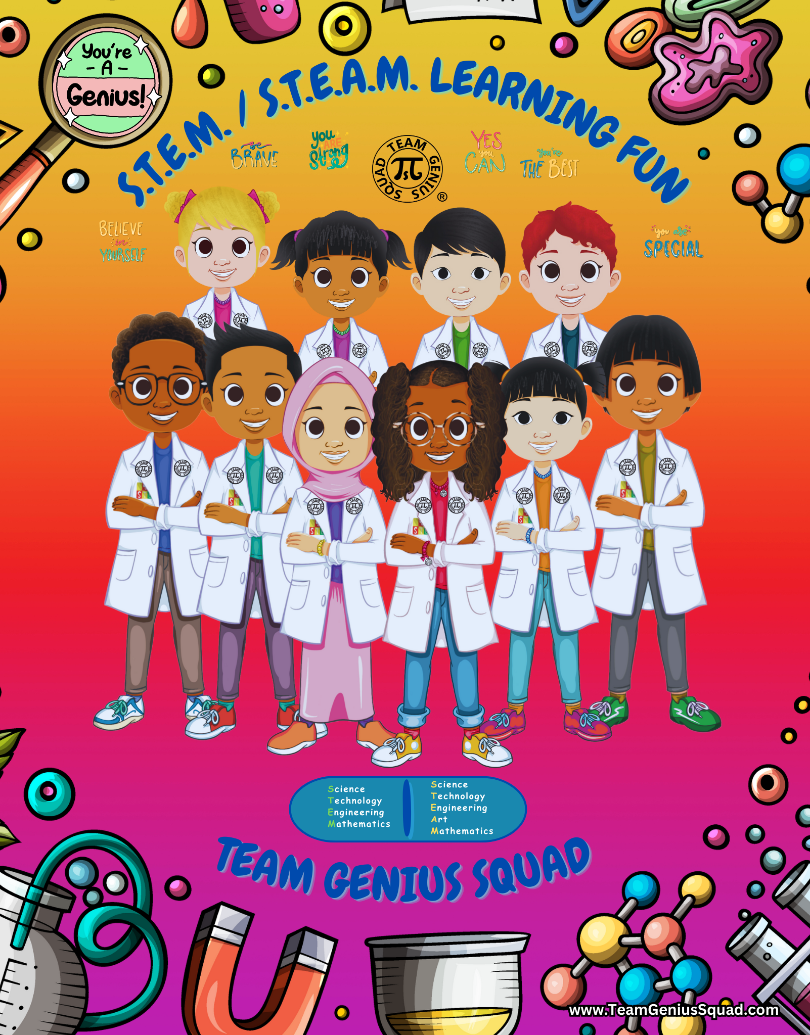 STEM Puzzle Team Genius Squad Diversity– Learn, Play, and Meet The Squad!