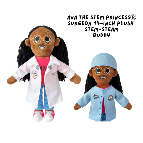 AVA BLACK GIRL GENIUS PLUSH BUDDY - THE SURGEON
