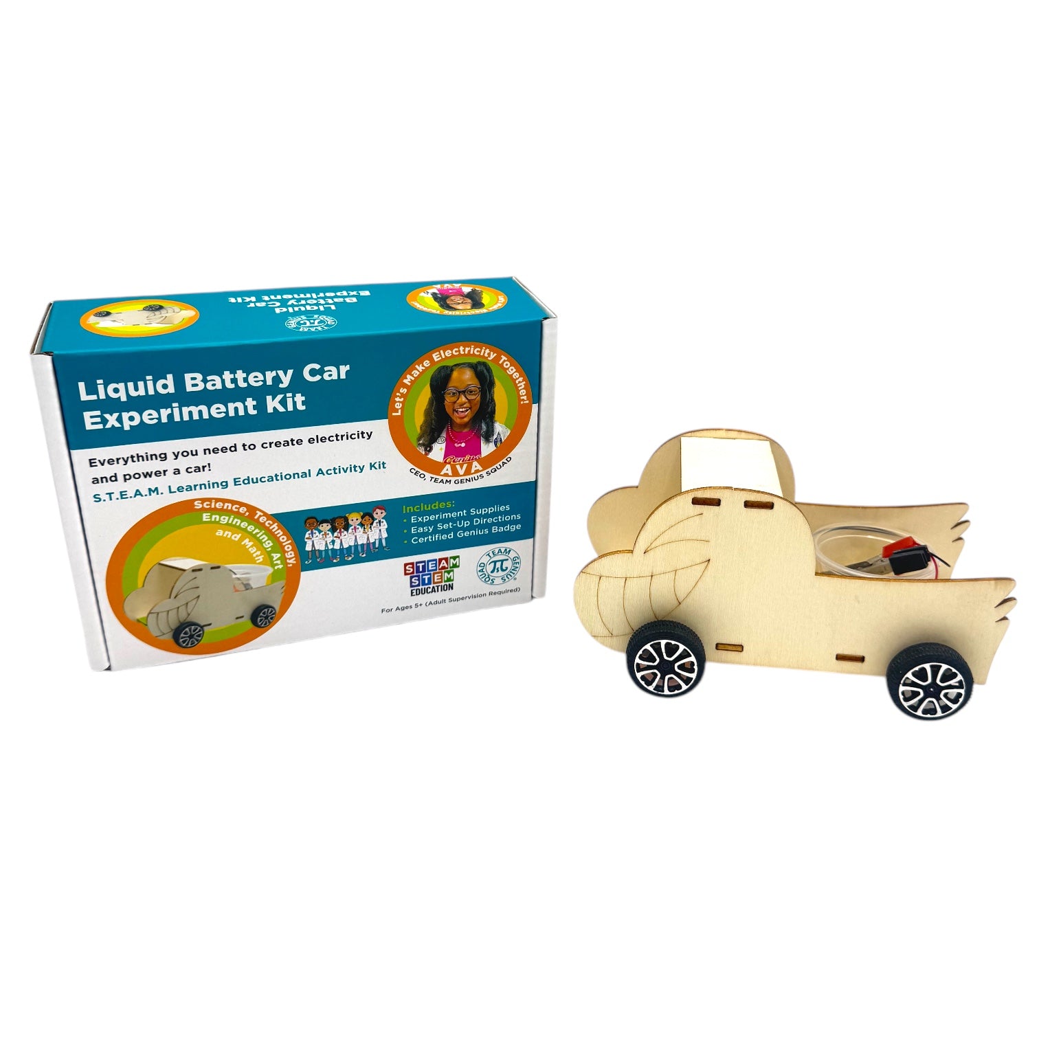 Liquid Battery Car - STEM Experiment Kit – Make Electricity With Liquid and Be a Certified Genius!