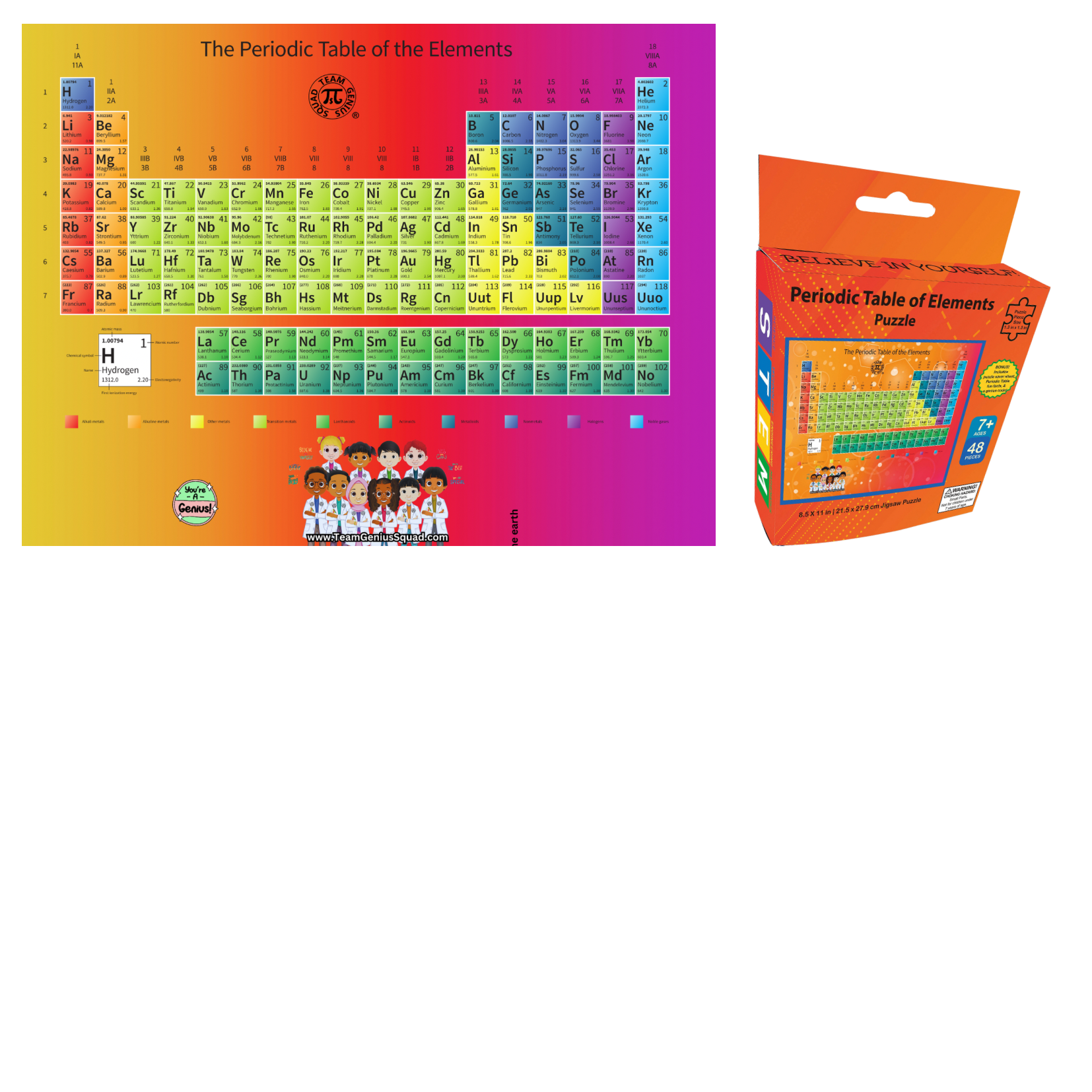 STEM Puzzle Periodic Table of Elements – Learn, Play, and Be a Future Genius!