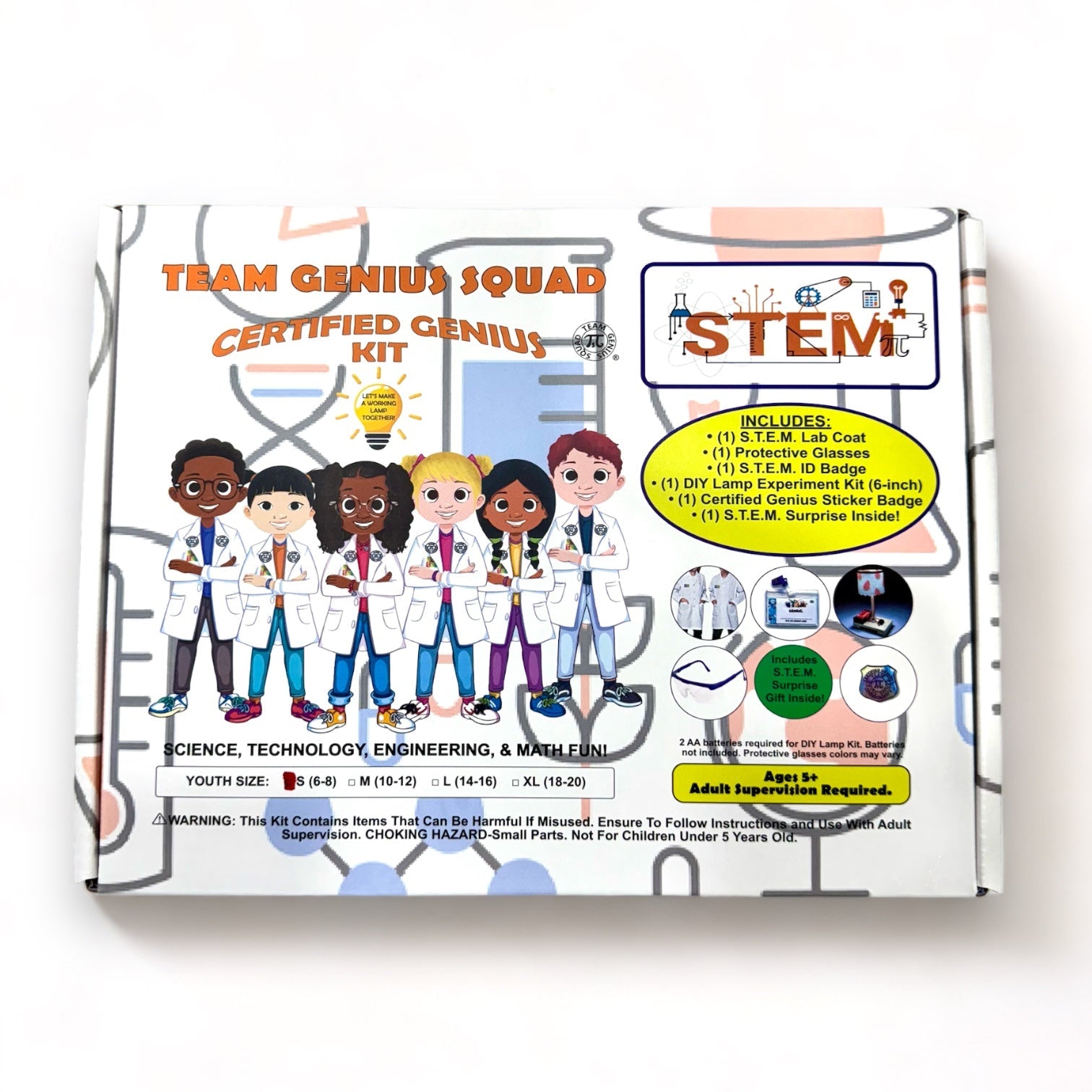 S.T.E.M. GENIUS STARTER BUNDLE WITH LAB COAT & EXPERIMENT KIT