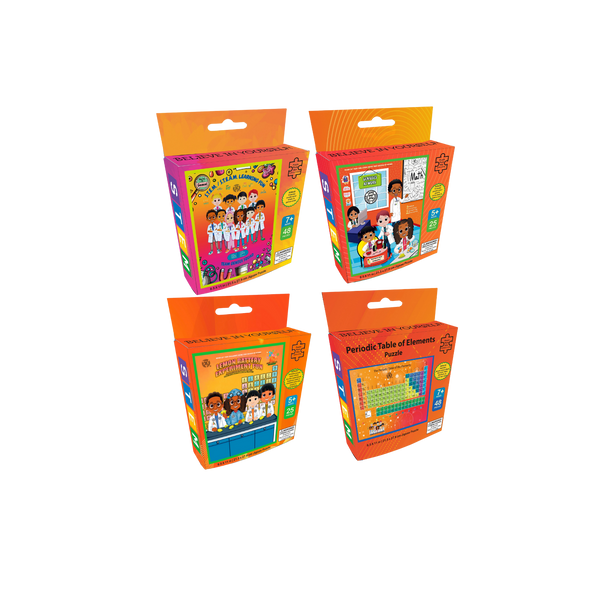 Team Genius Squad STEM Puzzle 4-Pack – Learn, Build, and Be a Certified Genius!