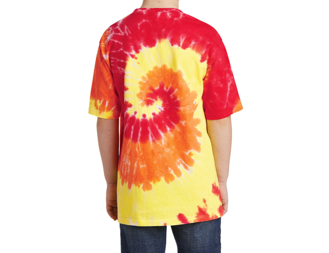 Youth Multicolor Unisex Tie-Dye Genius Logo T-Shirt