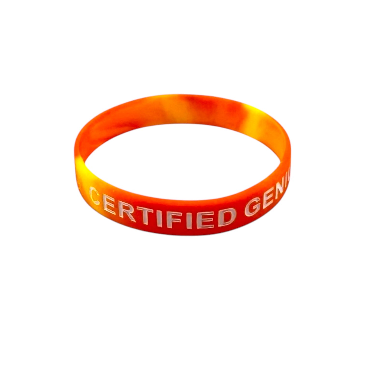 Certified Genius Orange Tie-Dye STEM Silicone Bracelet Set