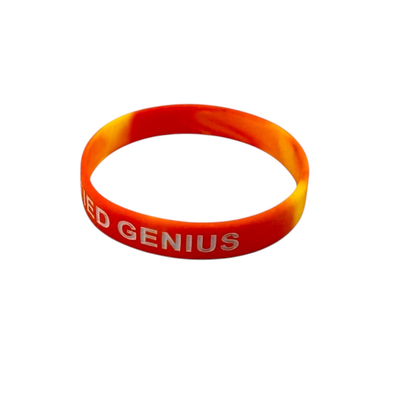 Certified Genius Orange Tie-Dye STEM Silicone Bracelet Set