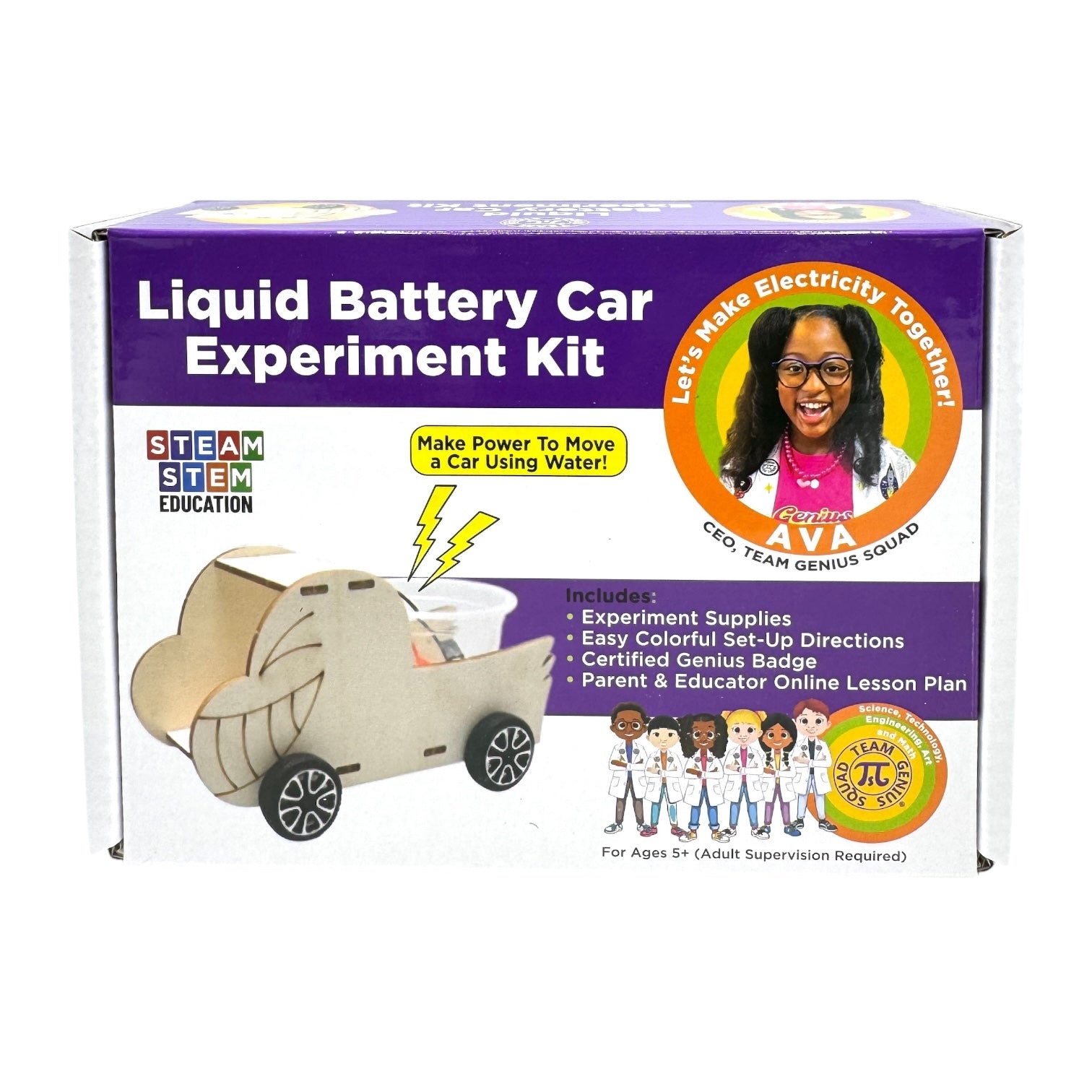 Liquid Battery Car - STEM Experiment Kit – Make Electricity With Liquid and Be a Certified Genius!