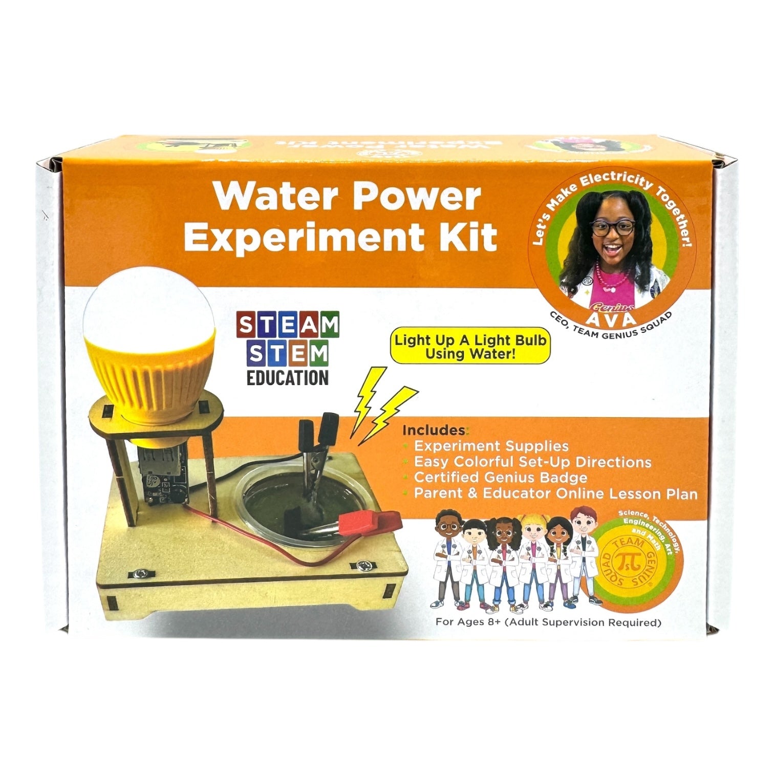 Water Electricity - STEM Experiment Kit – Make Electricity With Salt Water and Be a Certified Genius!