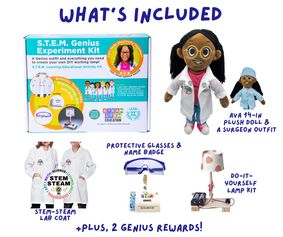 PREORDER- Black Girl PLUSH DOLL STEM-STEAM BUNDLE-MARCH 2026 DELIVERY