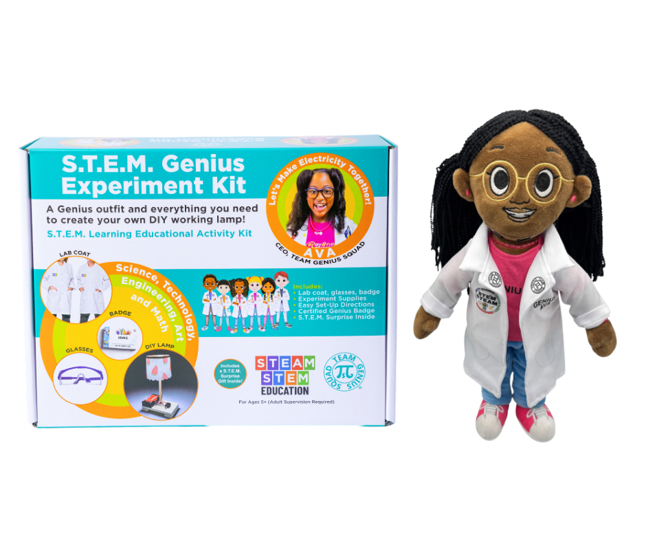 PREORDER- Black Girl PLUSH DOLL STEM-STEAM BUNDLE-MARCH 2026 DELIVERY