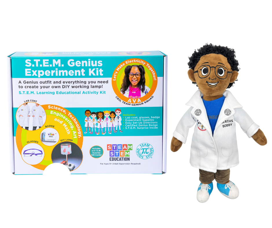 PREORDER- Black Boy PLUSH DOLL STEM-STEAM BUNDLE-MARCH 2026 DELIVERY