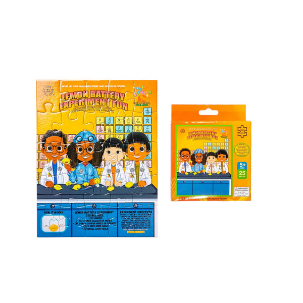 25 Piece STEM Puzzle Lemon Battery Experiment – Learn, Experiment, and Power Up Your Genius!