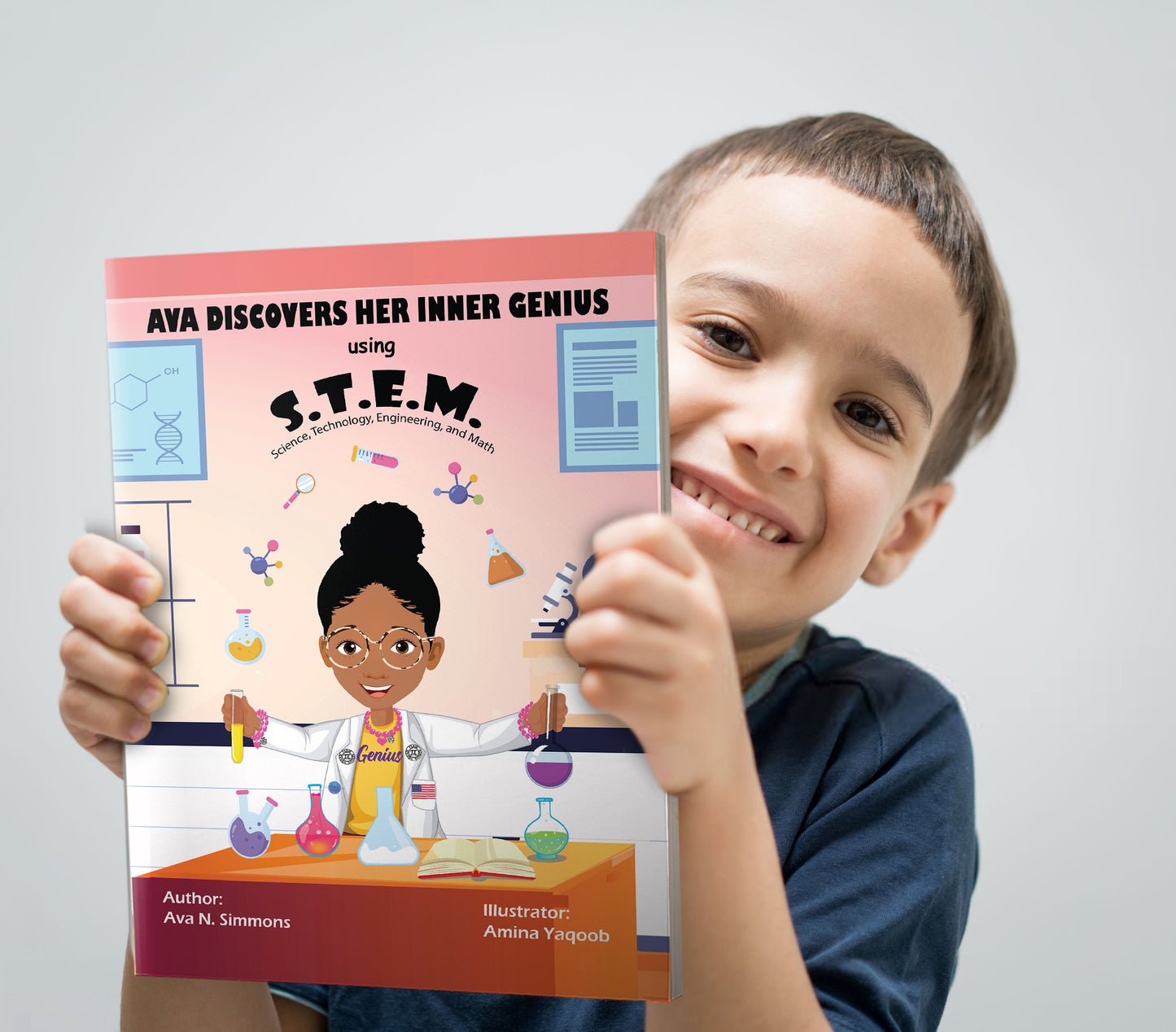 Ava's STEM Hard Cover Autographed Book: Ava Discovers Her inner Genius using STEM