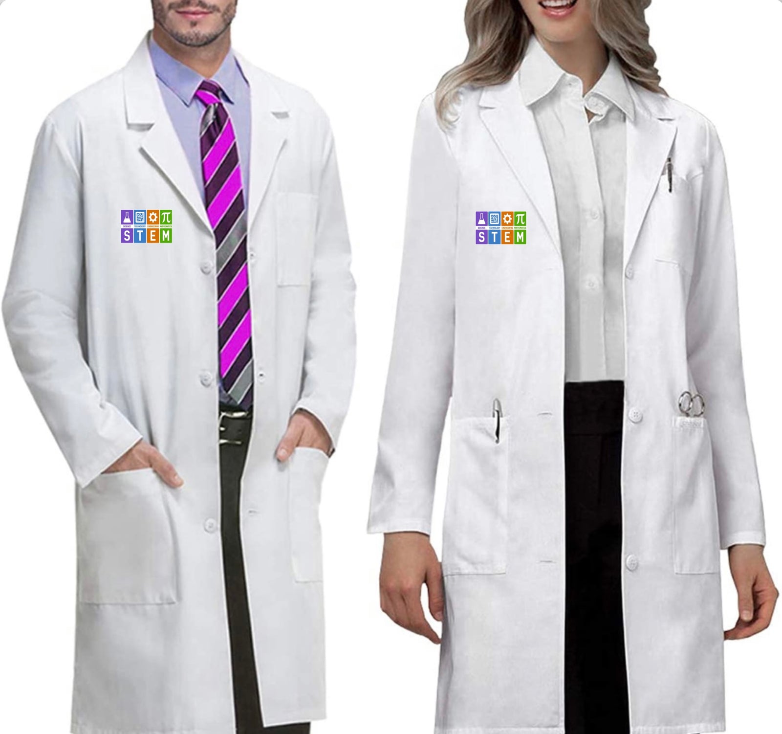 Adult STEM Lab Coat with Safety Glasses