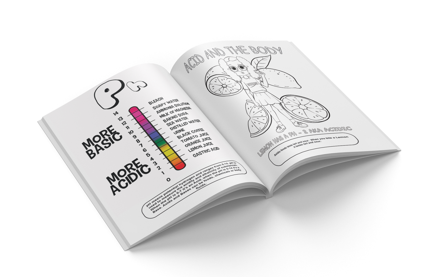 Ava’s Acid-Base STEM Experiment Fun - Coloring Book