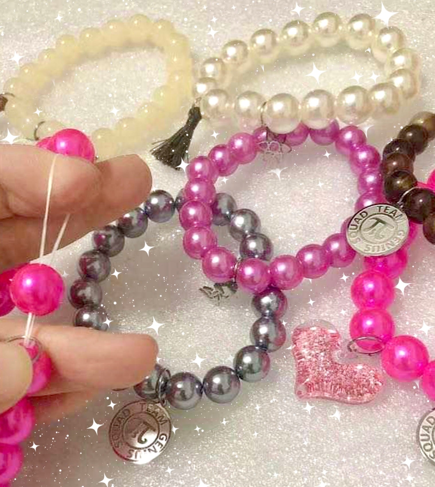 Youth Bead Bracelet with Science STEM Charms