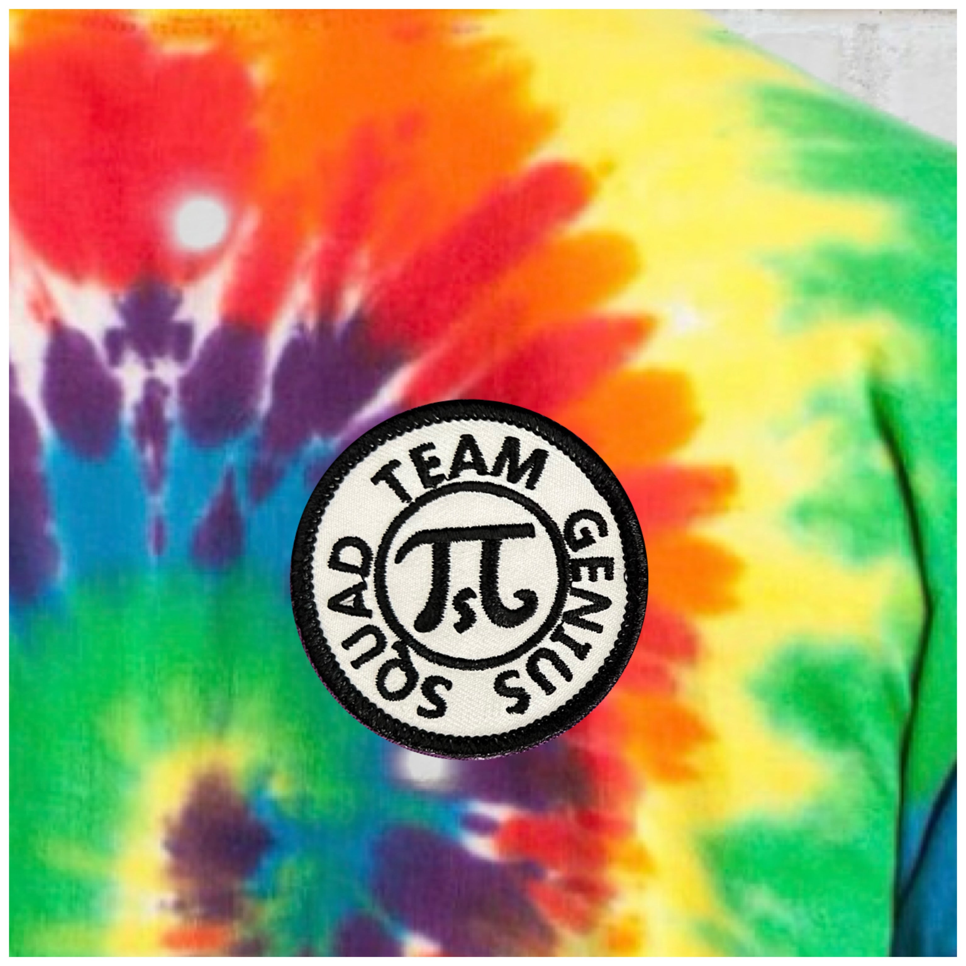 Adult Unisex MultiColor Tie Dye Genius Logo T-Shirt