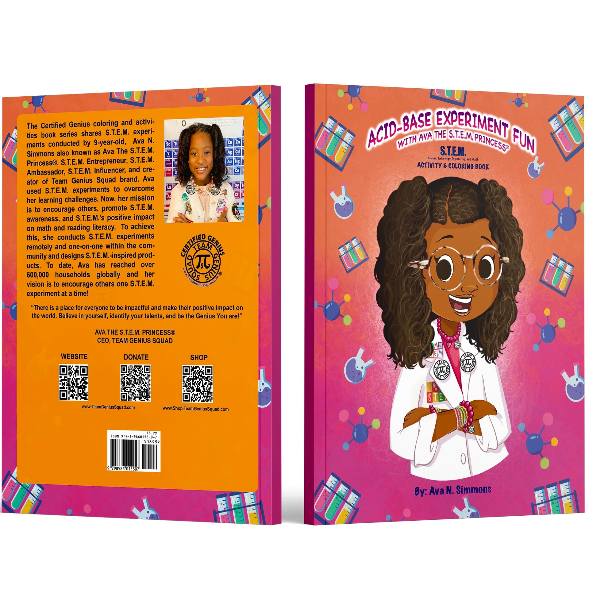 Ava’s Acid-Base STEM Experiment Fun - Coloring Book